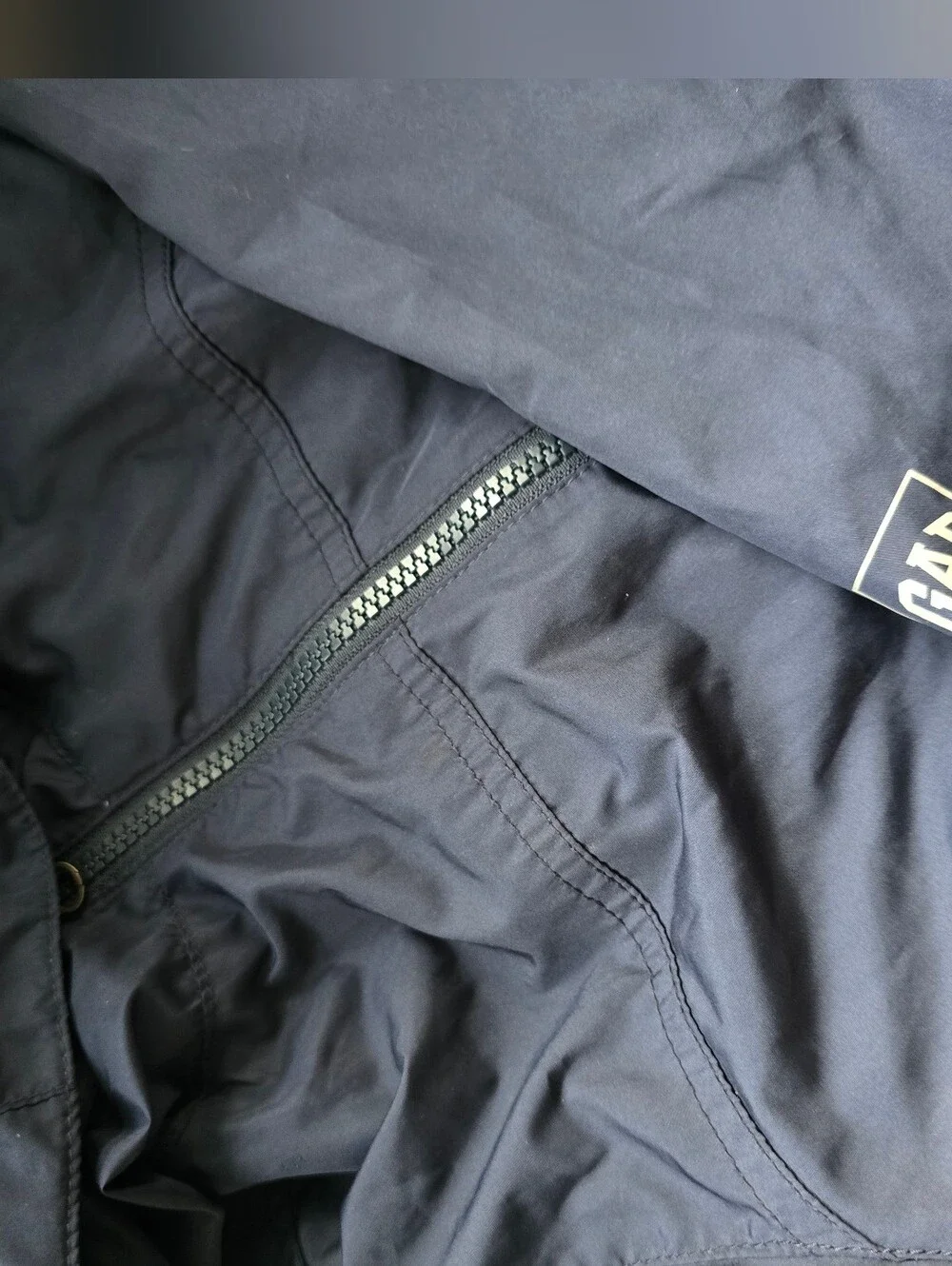 GAP Kids Navy Hooded Wind Breaker Jacket with Grey Lining